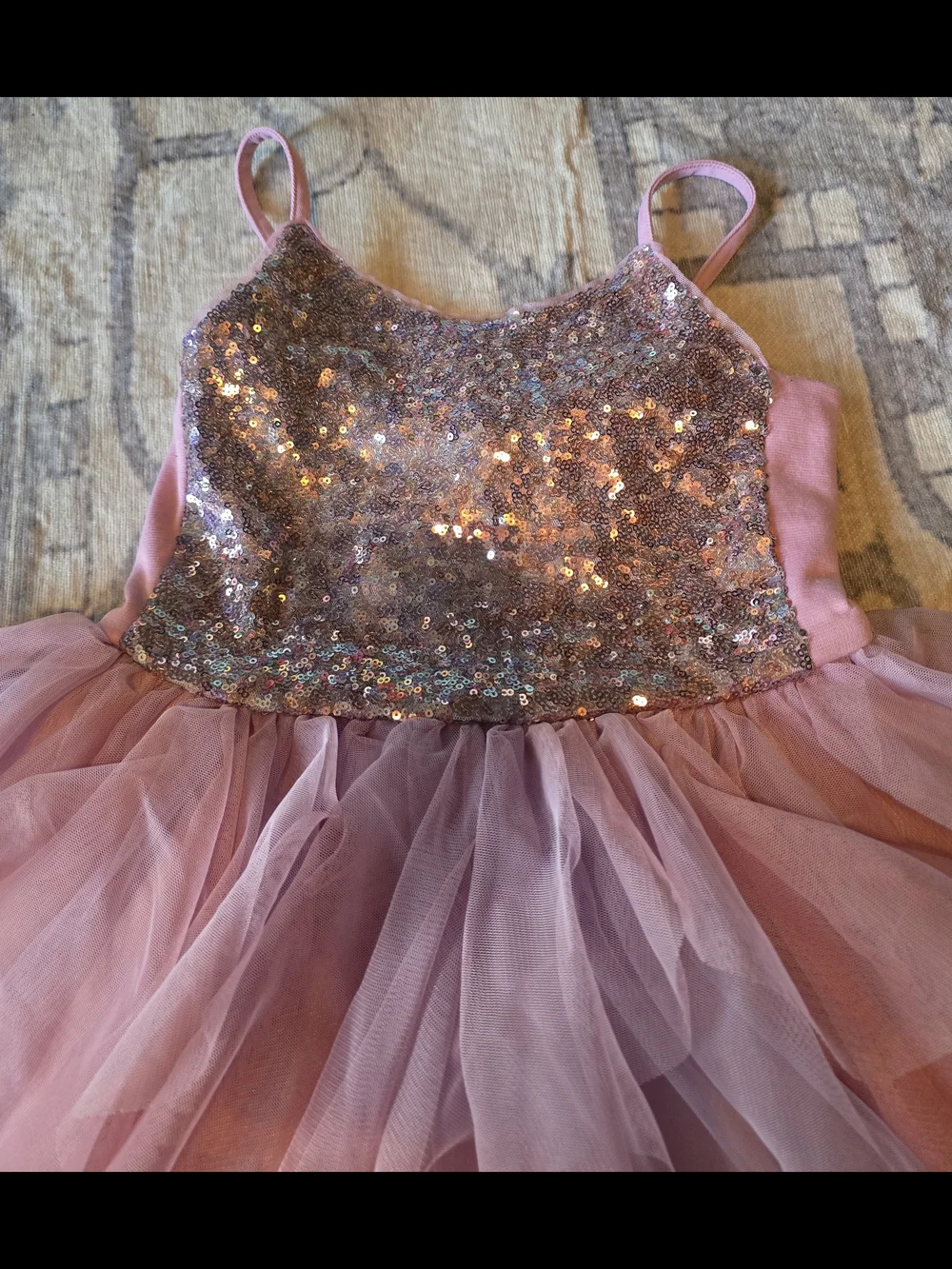 Mauve Dusty Purple Sequin Tulle Party Dress